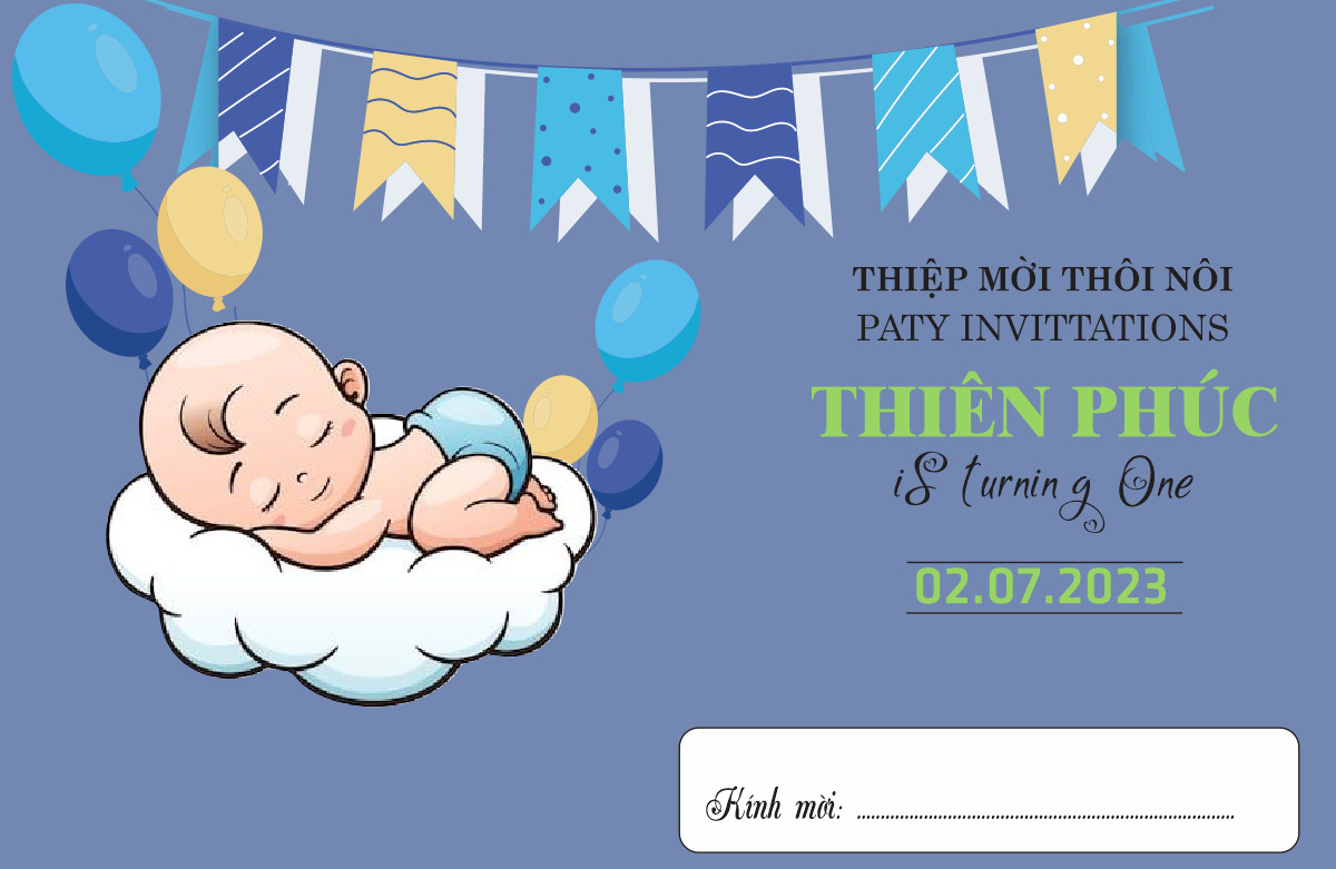 COMBO 50 THIỆP SINH NHẬT CHO BÉ, IN HOÀN THIỆN NỘI DUNG THÔNG TIN