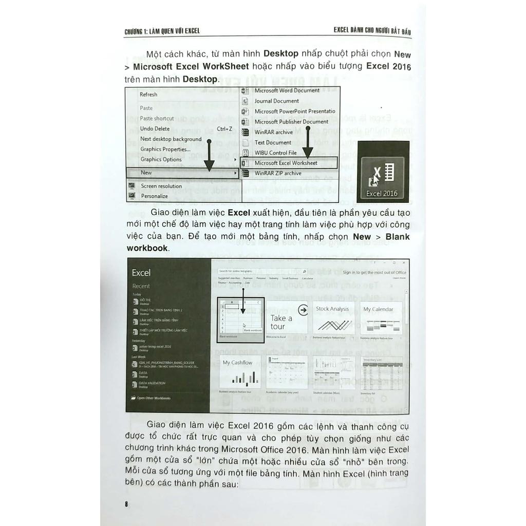 Excel Dành Cho Người Bắt Đầu (Dùng Cho Các Phiên Bản 2019 - 2016 - 2013) Thực Hành Excel Với Các Hướng Dẫn