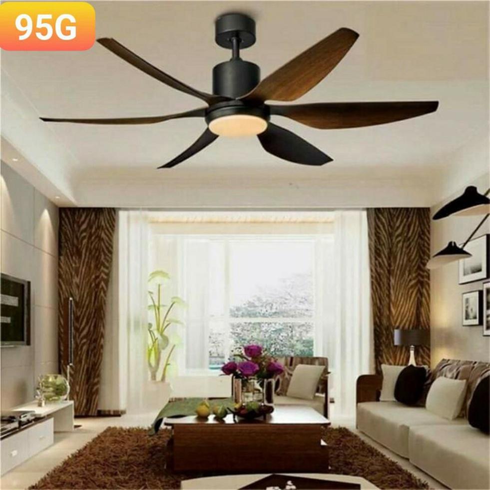 Quạt Trần 6 Cánh Trắng ABS nguyên nhân 5 tiêu chuẩn mức độ khuyến mãi Móc cao su đặc Treo Quạt Có Đèn LED, Có Điều khôn