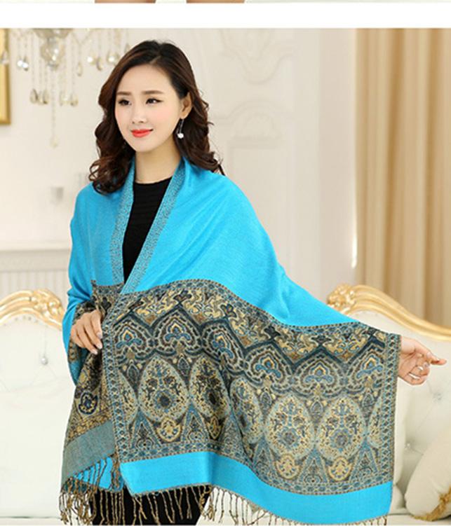 Khăn Pashmina Thêu Kim Tuyến – PMT902