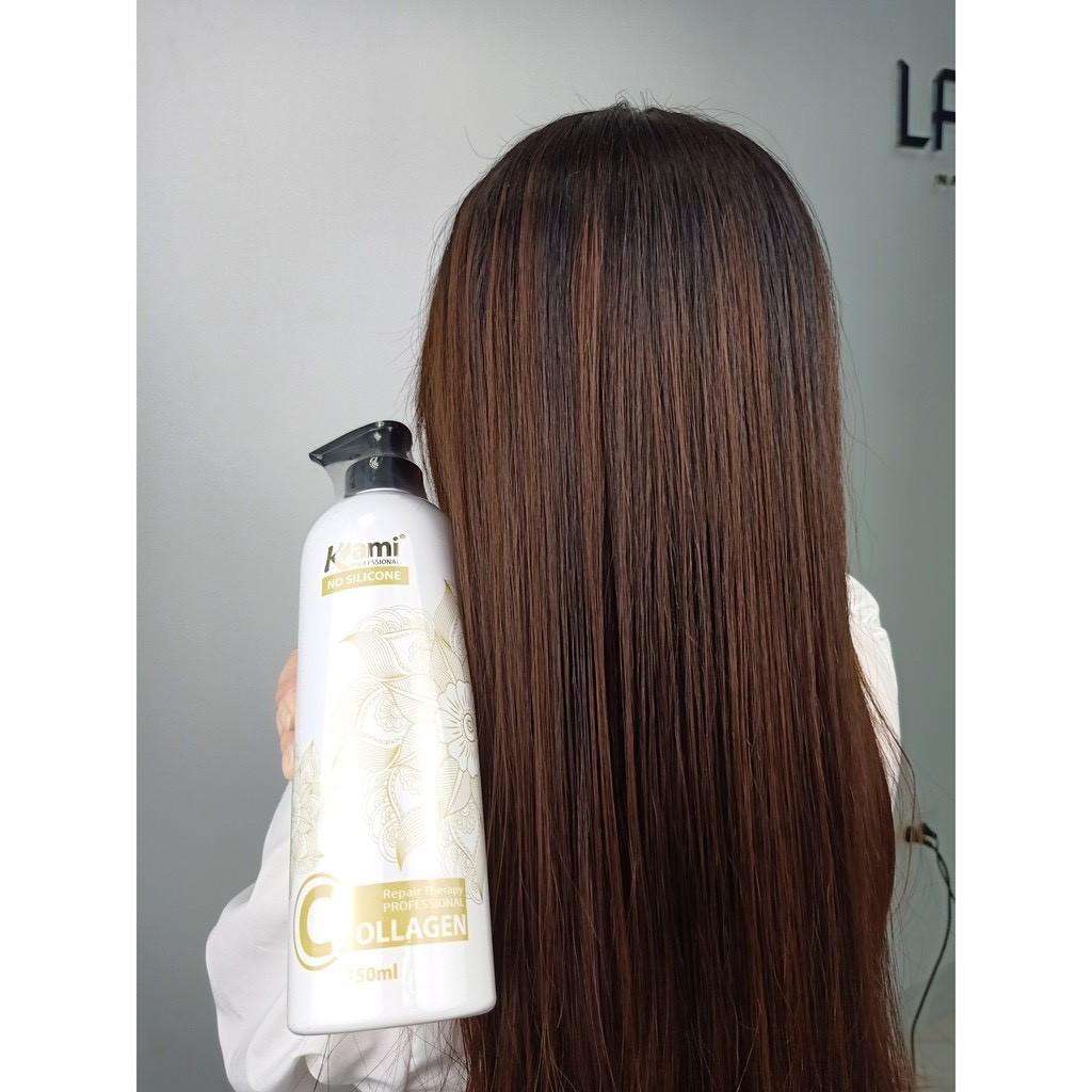 Dầu hấp tóc collagen KAMI phục hồi tóc hư tổn,siêu mềm mượt hương nước hoa 800ml