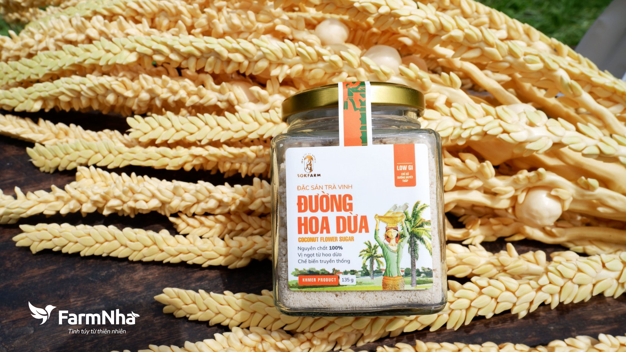Đường hoa dừa Sokfarm 100% Organic - Hàng chính hãng - Có chỉ số đường huyết thấp, giàu chất chống oxy hóa, phù hợp cho người bị tiểu đường