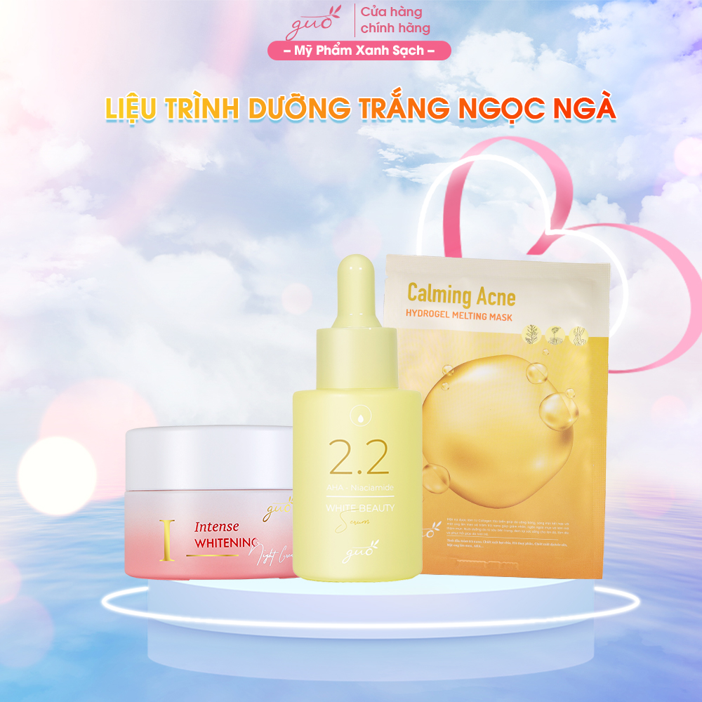 Bộ Dưỡng Trắng Ngọc Ngà GUO - 3 sản phẩm Trắng Hồng Tự Nhiên