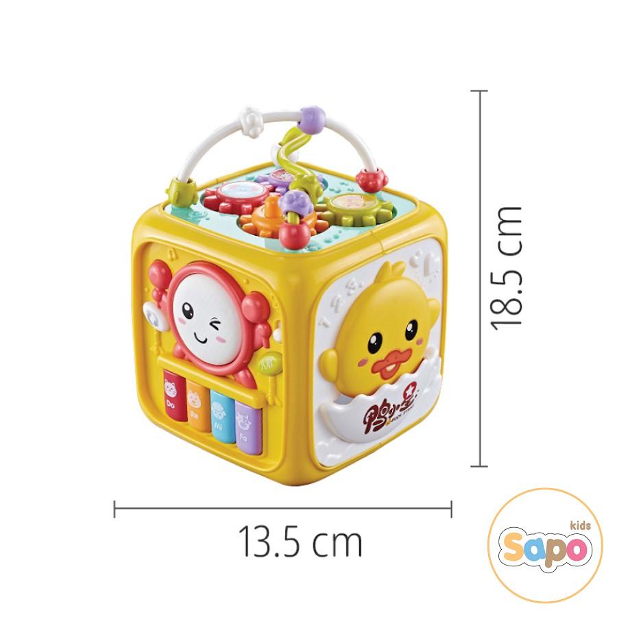 Hộp âm nhạc đa năng cho bé có đàn,nhạc tiếng anh,thả hình sapo kids (kèm tặng 3pin+tua vít