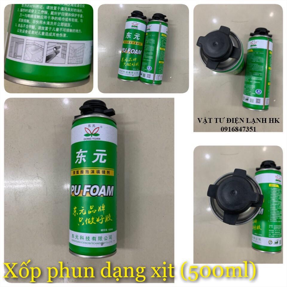 Xốp phun dạng xịt có vòi 500ml PU FOAM - Keo bọt nở