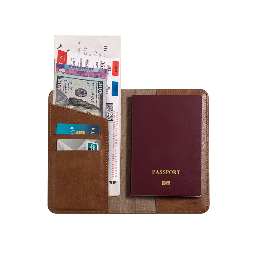 Bao da hộ chiếu Mazer 1 tag passport - Hàng Chính Hãng