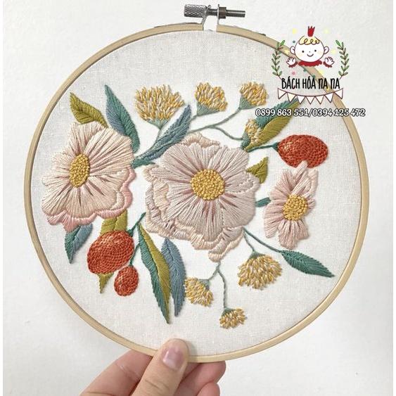 Bộ KIT Dụng Cụ Thêu Tranh Chữ Thập Thủ Công Nguyên liệu tự thêu tay cơ bản Handmade DIY Thiên Nhiên tươi đẹp- NA NA SHOP