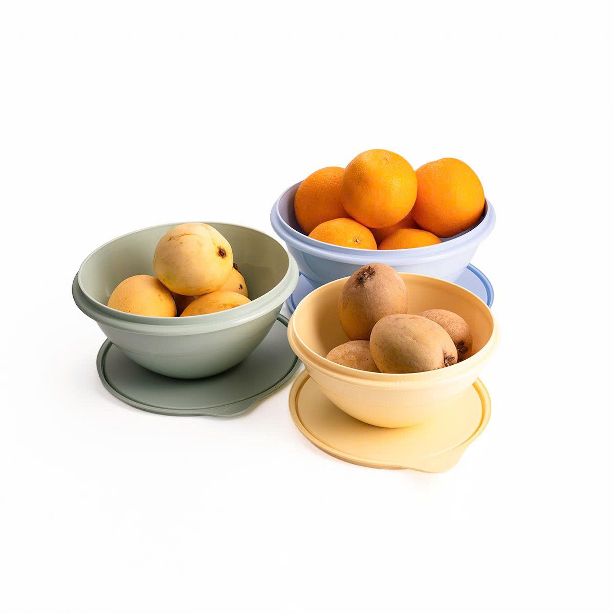 Bộ 3 Hộp Đựng Thực Phẩm Tupperware Trữ Khô Và Mát Original Bowl 2.5L 1.7L 1.1L