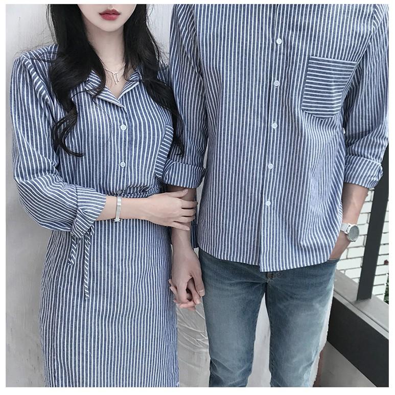 Áo đôi áo cặp Set váy áo sơ mi cặp cao cấp, đồ đôi nam nữ chất đẹp AV172