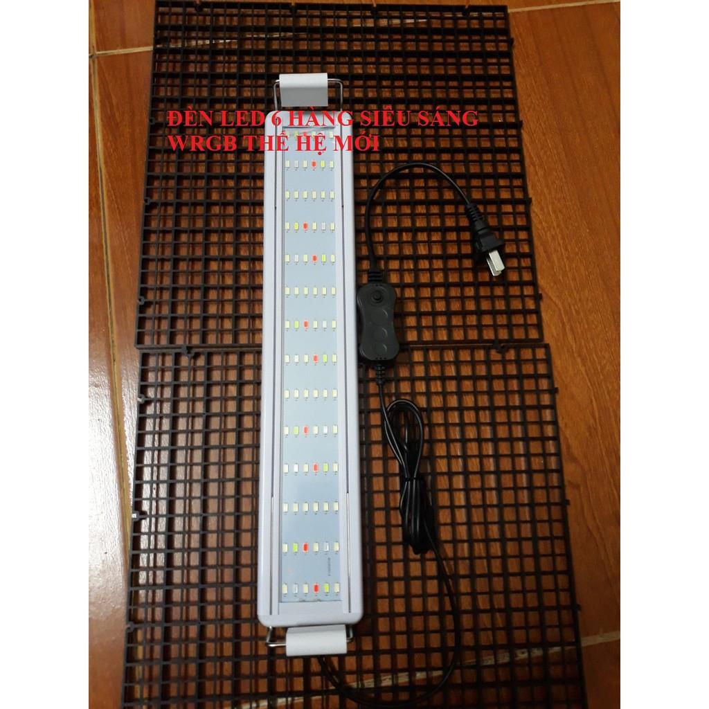 Đèn led siêu sáng WRGB thế hệ mới 6 hàng bóng chuyên dụng cho bể cá cảnh thủy sinh- đèn led bể cá giá tốt nhất