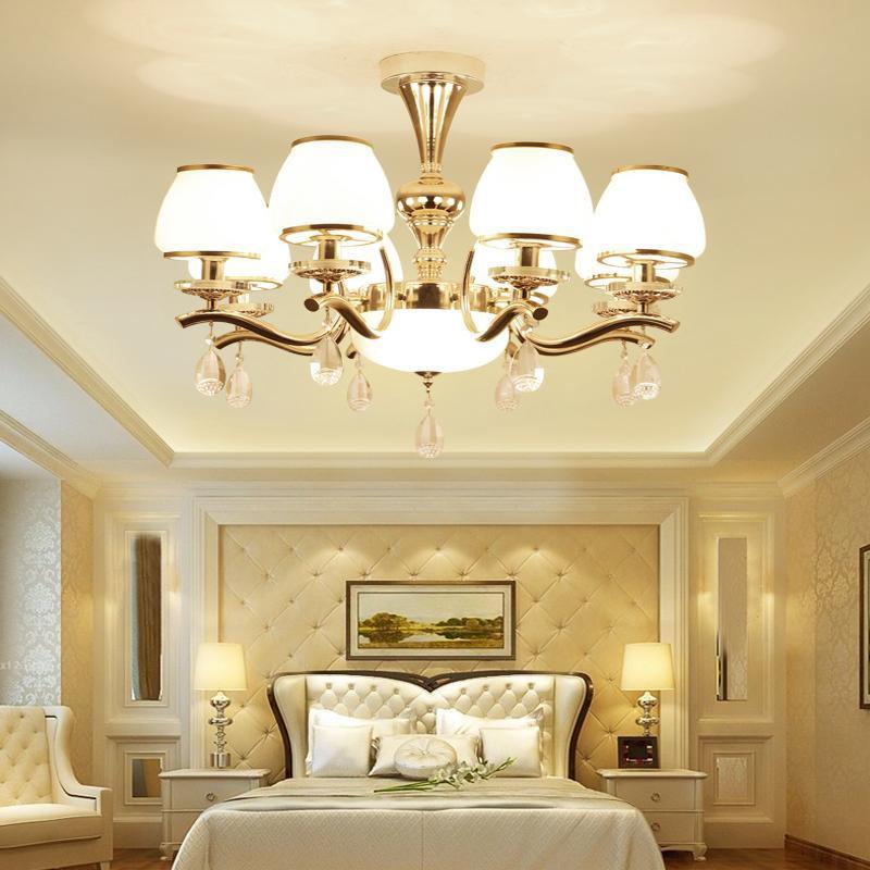 Đèn chùm hiện đại phong cách Châu Âu quý phái, đẹp mắt - Tặng kèm bóng led cao cấp