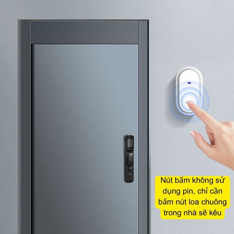Chuông cửa không dây không pin HBM09