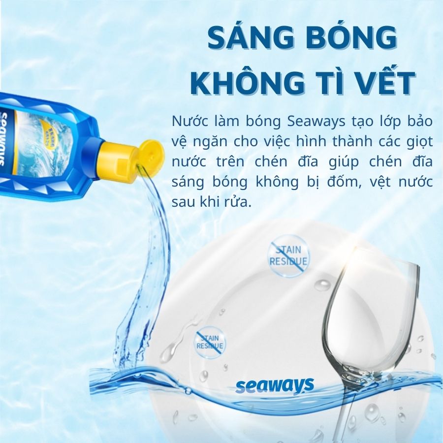 Nước làm bóng Seaways (nước trợ xả), chai 500ml