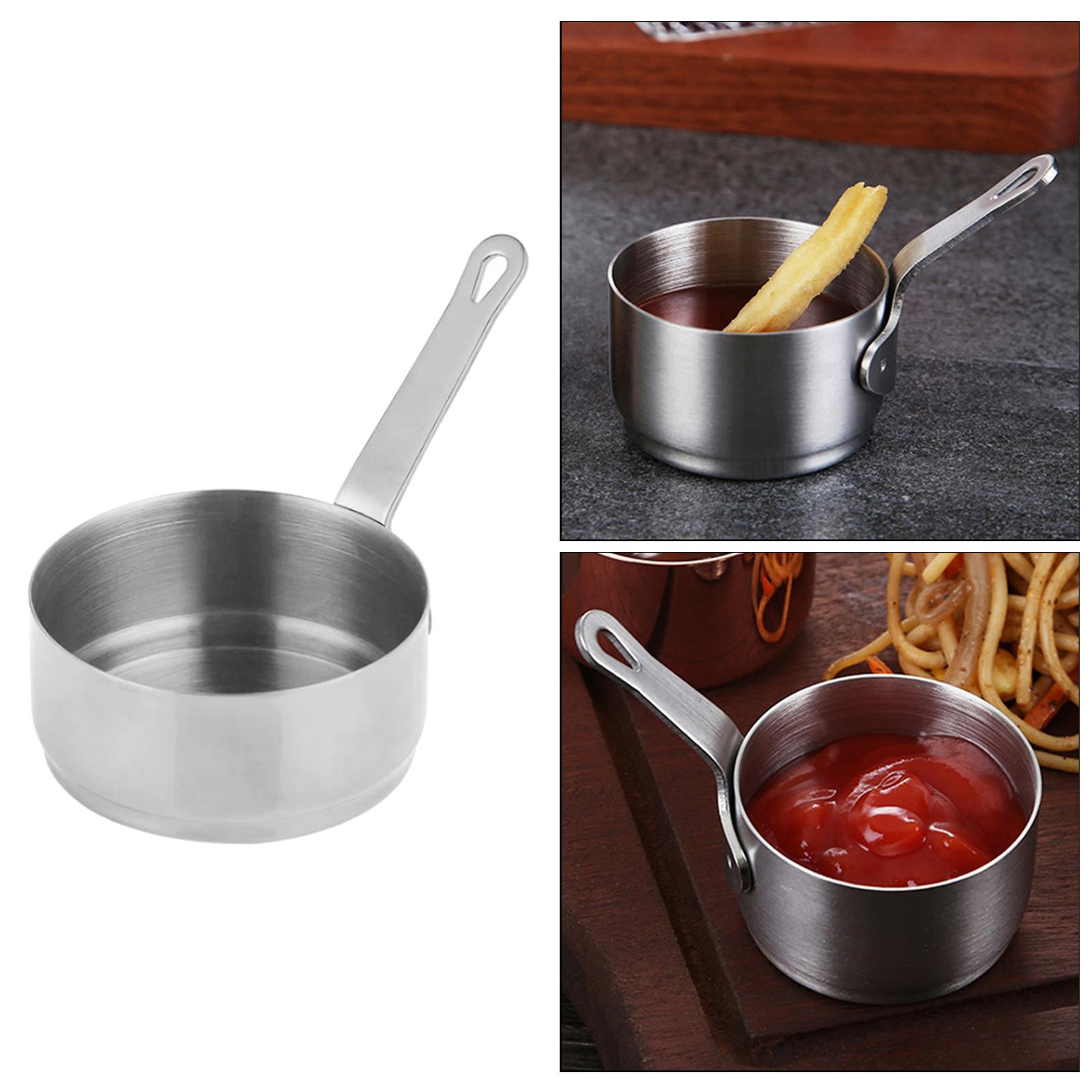 Sauce Dipping Bowl Condiment Tapas Salad Dip Sauce Stainless Steel
