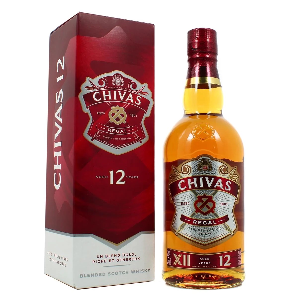 Rượu Whisky Chivas Regal 12 375ml 39% - 41% - Kèm Hộp