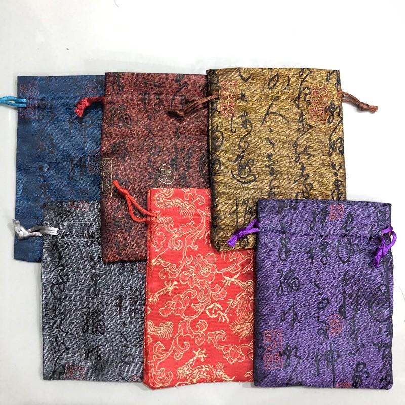Túi Vải Gấm Phong Thuỷ Nhiều Màu Sắc 10x13cm