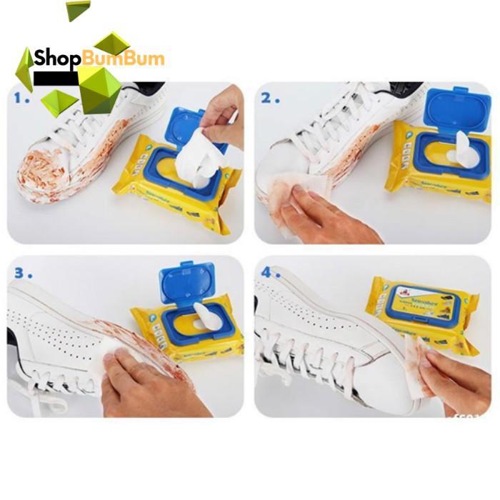 Khăn Giấy Lau Giày Shoes Hộp 30 Tờ Siêu Sạch - Hàng Chất Lượng