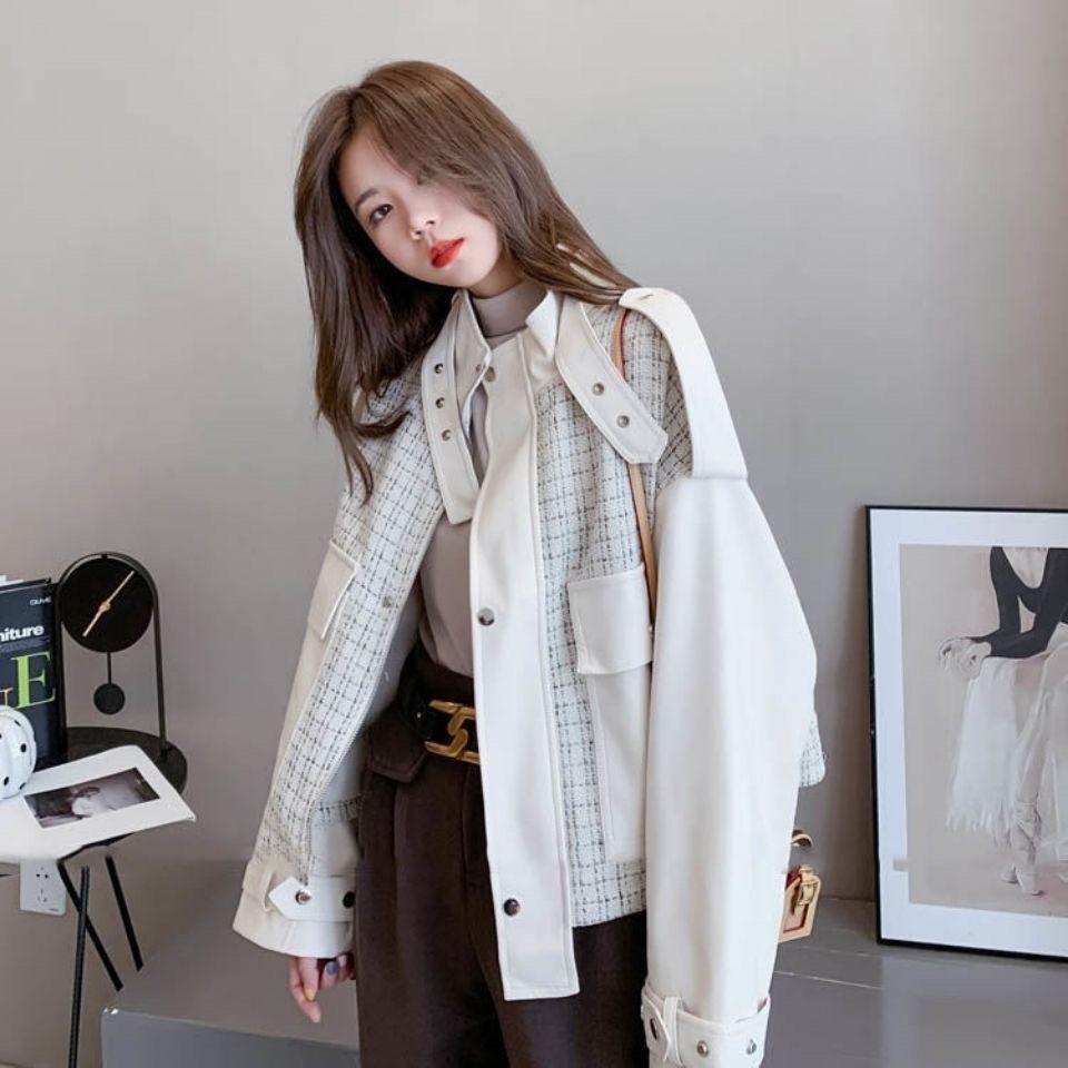 Xiaoxiang Áo Khoác Da Cao Cấp Phong Cách Hồng Kông Dễ Phối Đồ Cho Nữ
