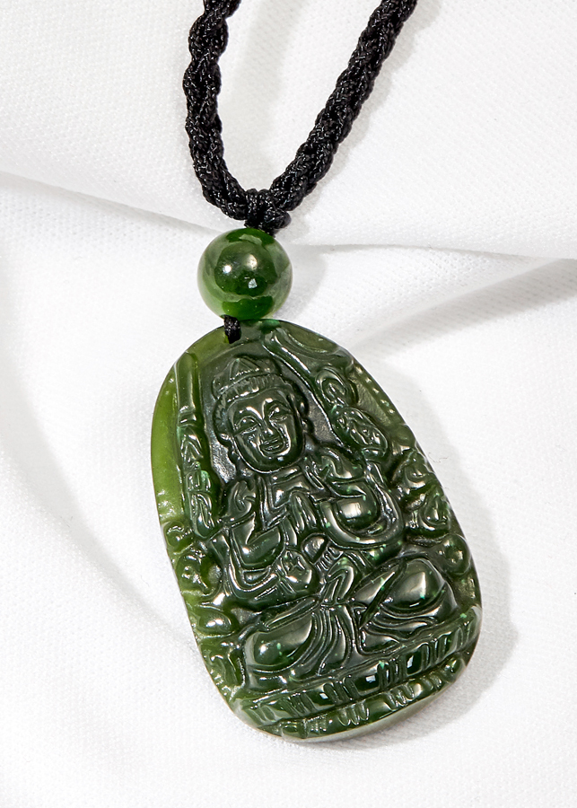 Mặt dây chuyền thiên thủ thiên nhãn bồ tát đá ngọc bích Ngọc Quý Gemstones