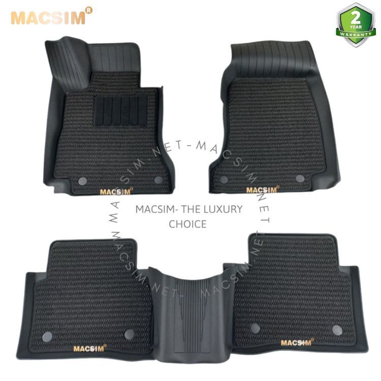 Thảm lót sàn ô tô 2 lớp cao cấp dành cho xe Mercedes Benz E Class 2016-2022 nhãn hiệu Macsim 3w