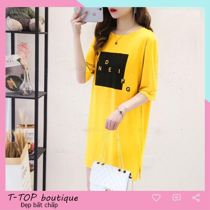 Đầm dáng suông thun dáng dài trẻ trung