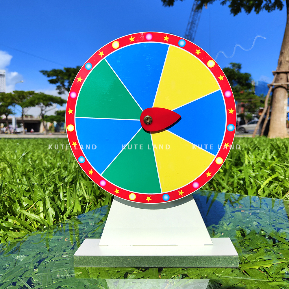 Vòng quay trúng thưởng 7 ô may mắn 25 cm cao 35 cm thích hợp dạy học, các sự kiện, trò chơi, tiệc tùng giải trí