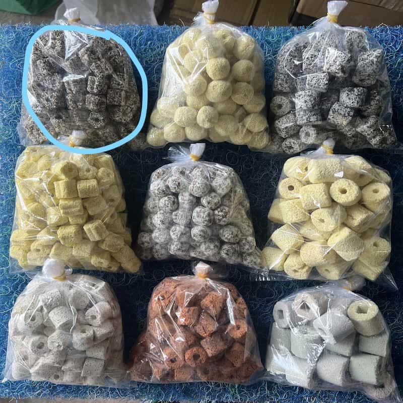 Sứ lọc Vật Liệu Lọc Hồ Cá: Sứ Trụ Trắng- Trụ Đỏ- Trụ Vàng Và Trụ Nhiều Màu
