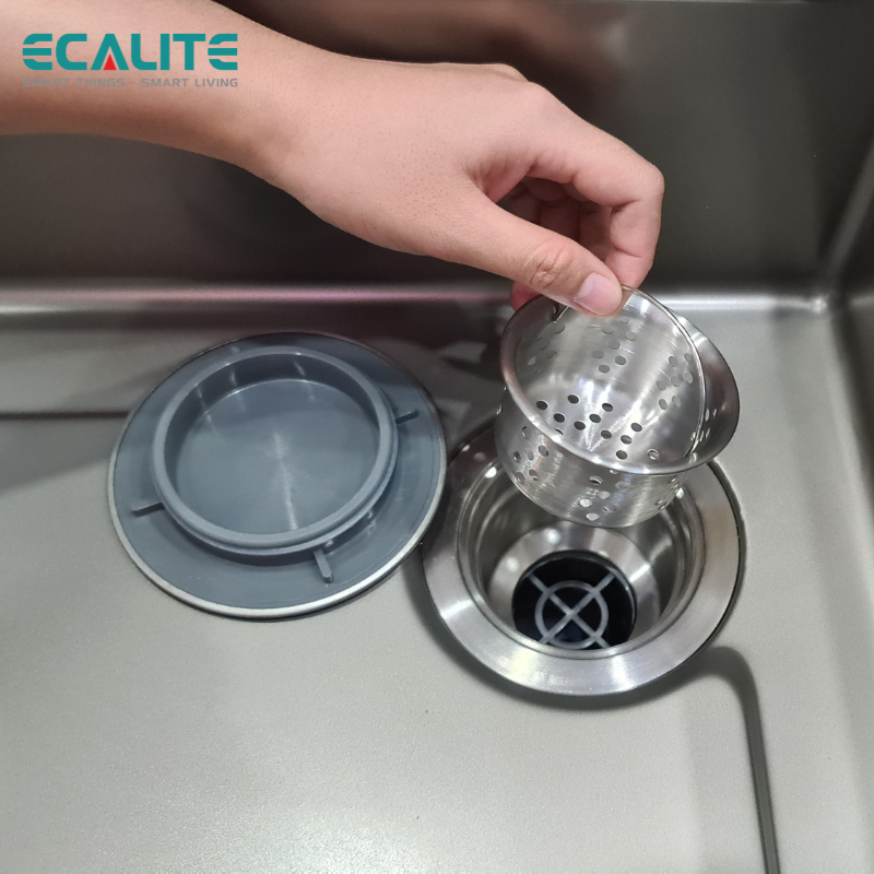 Chậu Rửa Chén Ecalite ES-N17845HS - Lắp Nổi/Lắp Âm - Inox 304 Cao Cấp - 1 Ngăn Cực Rộng - Hàng Chính Hãng