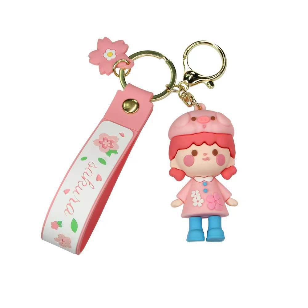 Móc khóa sakura cao cấp đẹp cute hình thú dễ thương phụ kiện túi xách MK3 - Rockcow