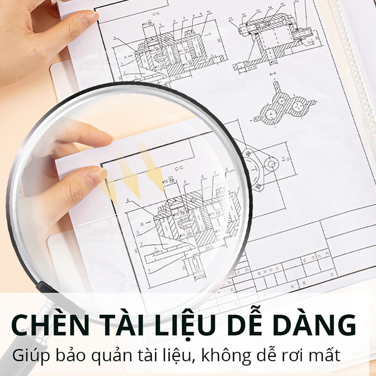 [Deli] - File Lá Học Sinh A4 - 30/40 Tờ - Hình Gấu Và Bánh Ngọt/Soda - Màu Hồng, Xanh Dương