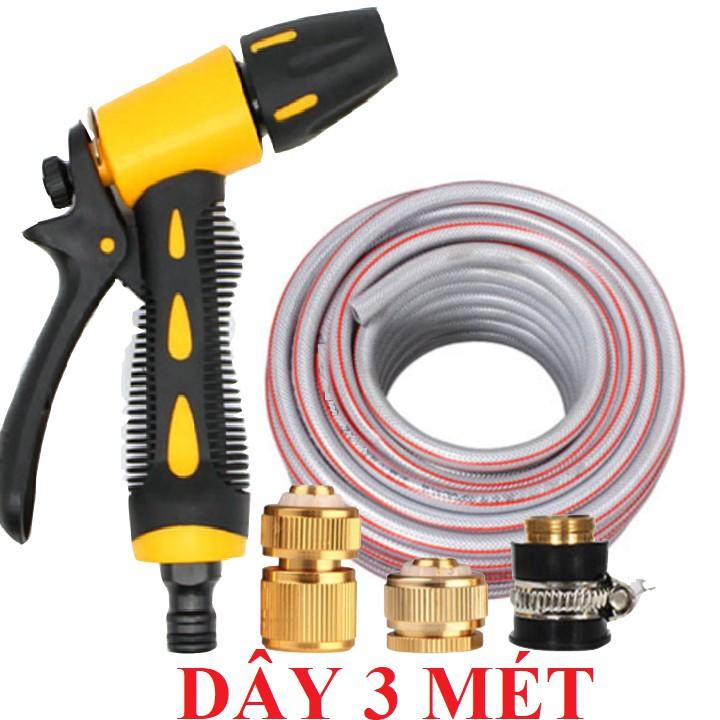 Bộ dây vòi xịt ️bơm nước phun sương️ ,tăng áp 3 lần,loại 3m,5m 206319 đầu đồng,cút đồng,nối đồng+ mở chai