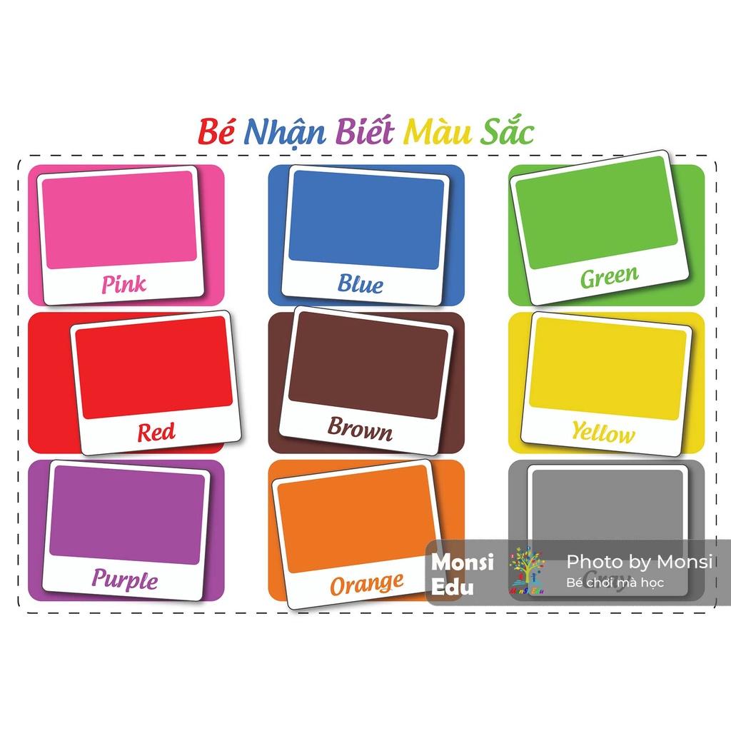Học Liệu Dính Dán Màu Sắc &amp; Hình Học