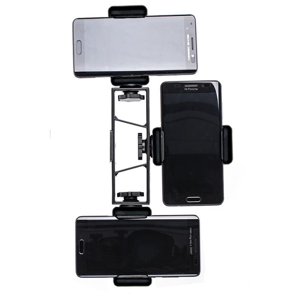 Phụ kiện khung neo đa camera Douyin phong cách mới nhất Phụ kiện giá đỡ phát sóng trực tiếp cho điện thoại di động Chân máy kẹp đa chức năng Kẹp cố định ba vị trí PTZ