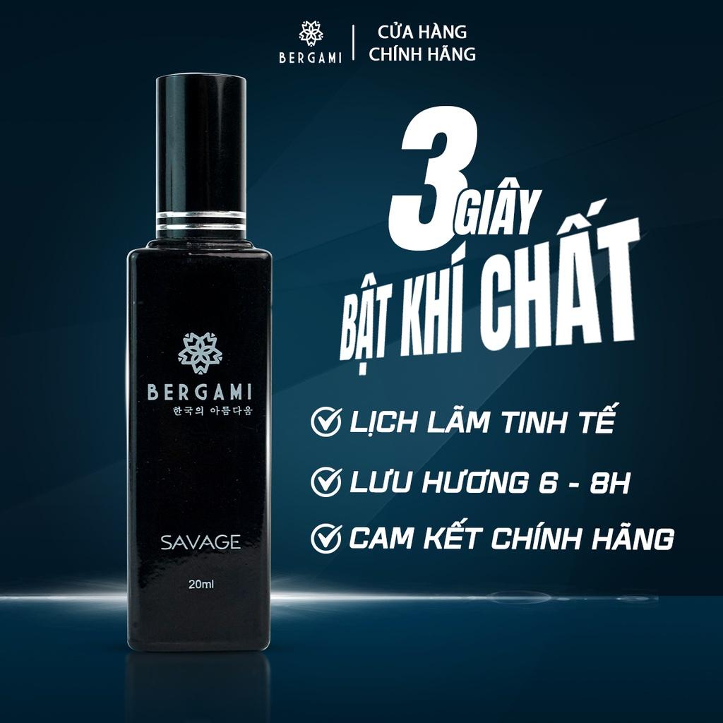 Hộp quà tặng nam giới Bergami, Sữa tắm nước hoa Nam 330ml &amp; Nước hoa Nam Bergami 35ml &amp; Sữa rửa mặt Nam Bergami 100ml