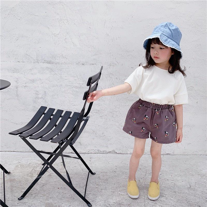 Quần short trẻ em chất kaki bé gái 10-30kg