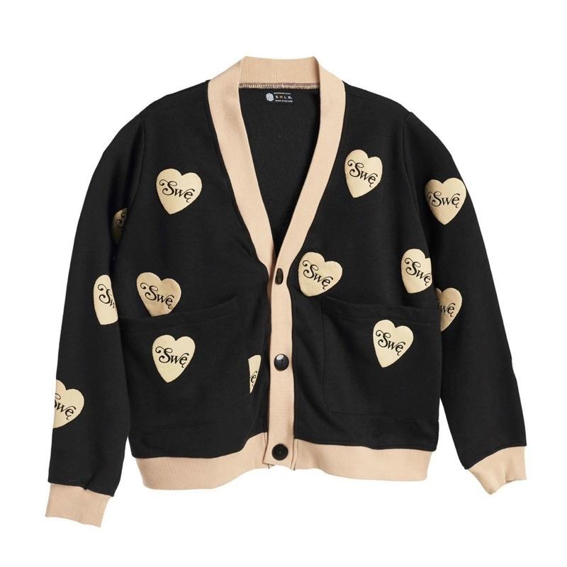 Áo Khoác Cardigan S.W.E Love Nỉ Bông Chất Mịn Đẹp
