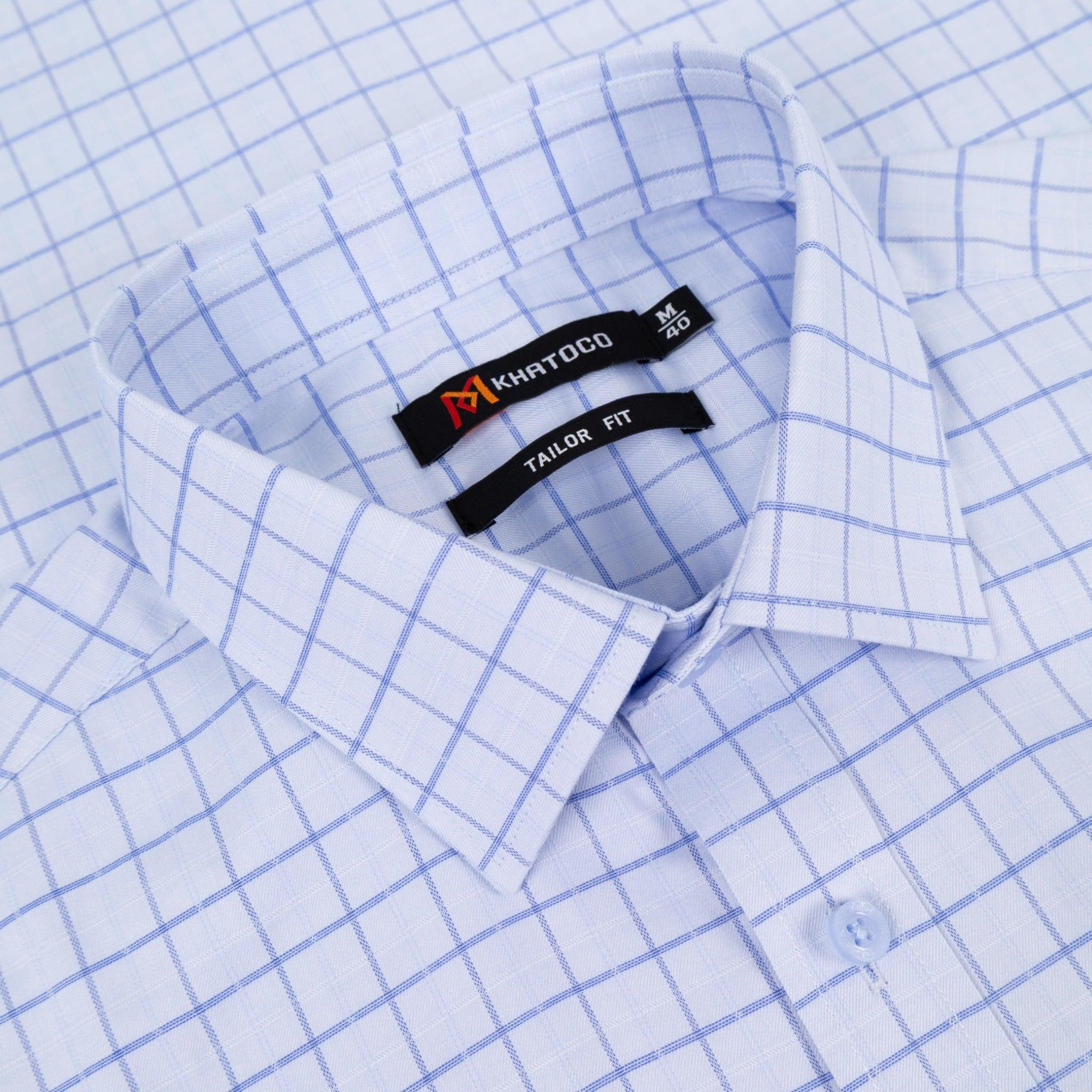 Áo sơ mi nam KHATOCO Tailor Fit dài tay A1MD538T1-CNCR848-2711-D