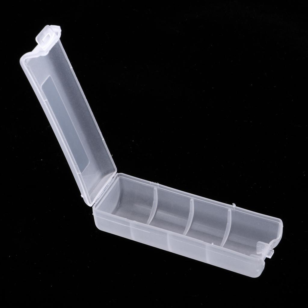 2pcs Plastic Storage Box Organizer Case For 18650 Lithium Battery & Headlamp
