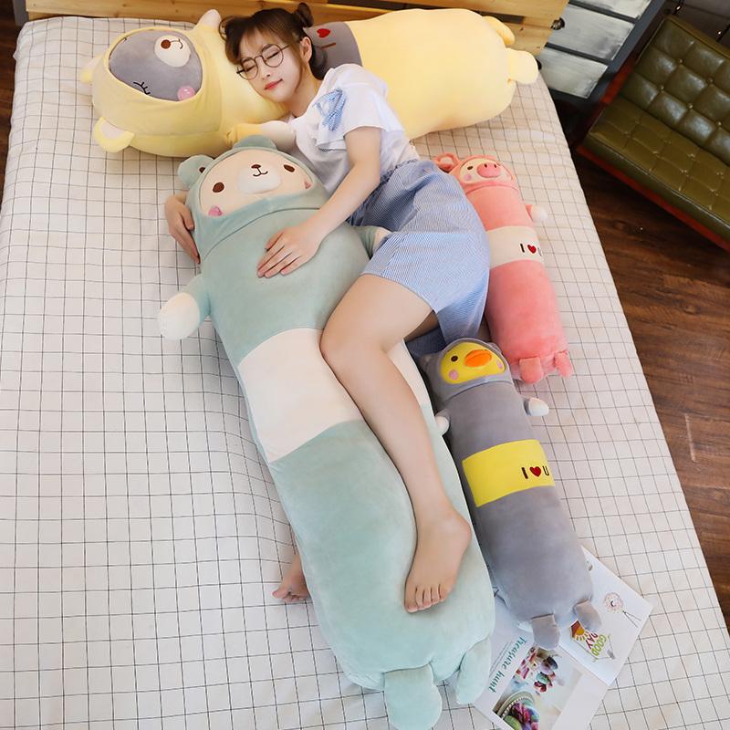 Sang Trọng Động Vật Cát Lợn Chó Gấu Vịt Sáng Tạo Dài Mềm Mại Sáng Tạo Tôi Yêu Bạn Gối Trẻ Em Ngủ Gối Nhồi Bông người Yêu Quà Tặng
