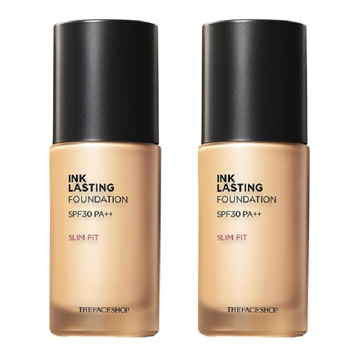 Bộ 2 Chai Kem Nền Đa Năng TheFaceShop IInk Lasting Foundation Slim Fit V201 (30ml x 2 chai)