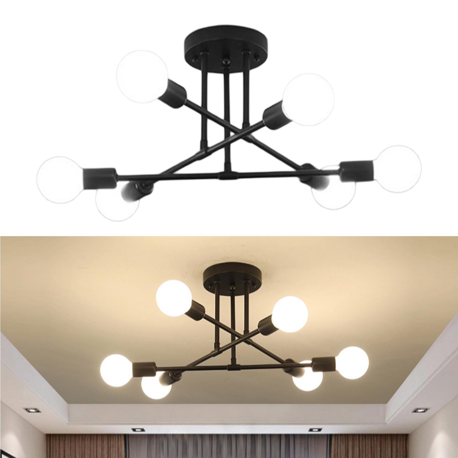 Ceiling Light Modern Wrought Iron Chandelier Ceiling Lamp for Home Bar Decor