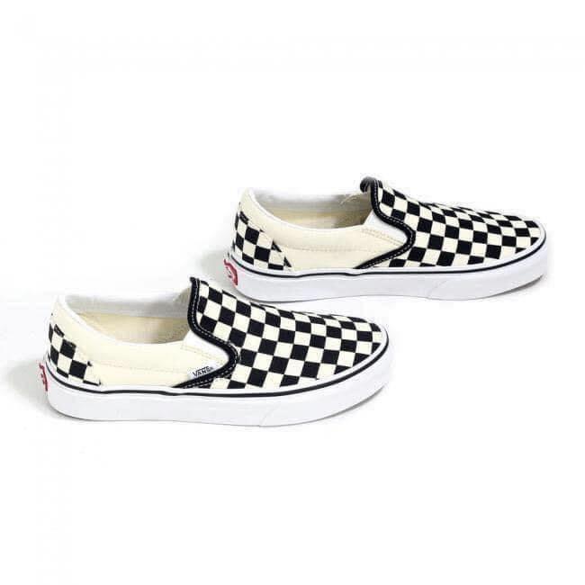 Giày sneaker Vans chính hãng - chất vải canvas - mềm nhẹ - họa tiết caro - Classic Slip-On Checkerboard - VN000EYEBWW