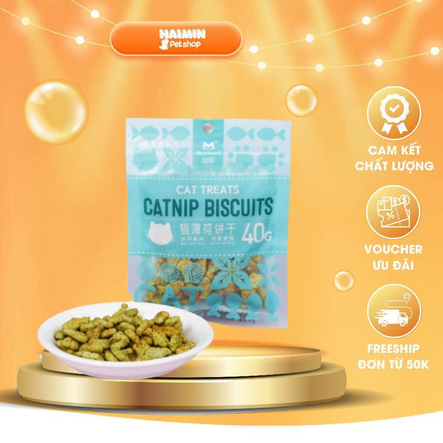 Bánh cá bánh thưởng catnip biscuits tiêu búi lông &amp; giảm hôi miệng cho mèo - HaiMin Petshop