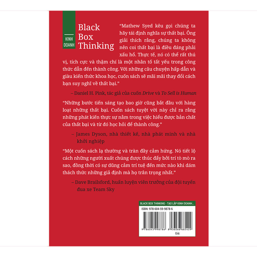 BLACK BOX THINKING: Tạo Lập Kinh Doanh Bền Vững Từ Những Sai Lầm