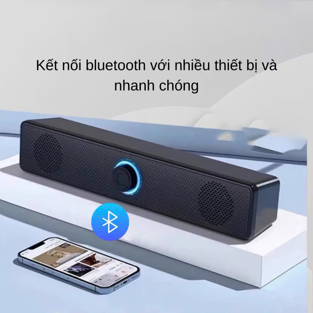 Loa Buletooth Bass siêu mạnh kết nối PC Laptop điện thoại tivi, loa vi tính để bàn E-3511 công suất 6W Usb/ jack 3.5mm - Hàng chính hãng