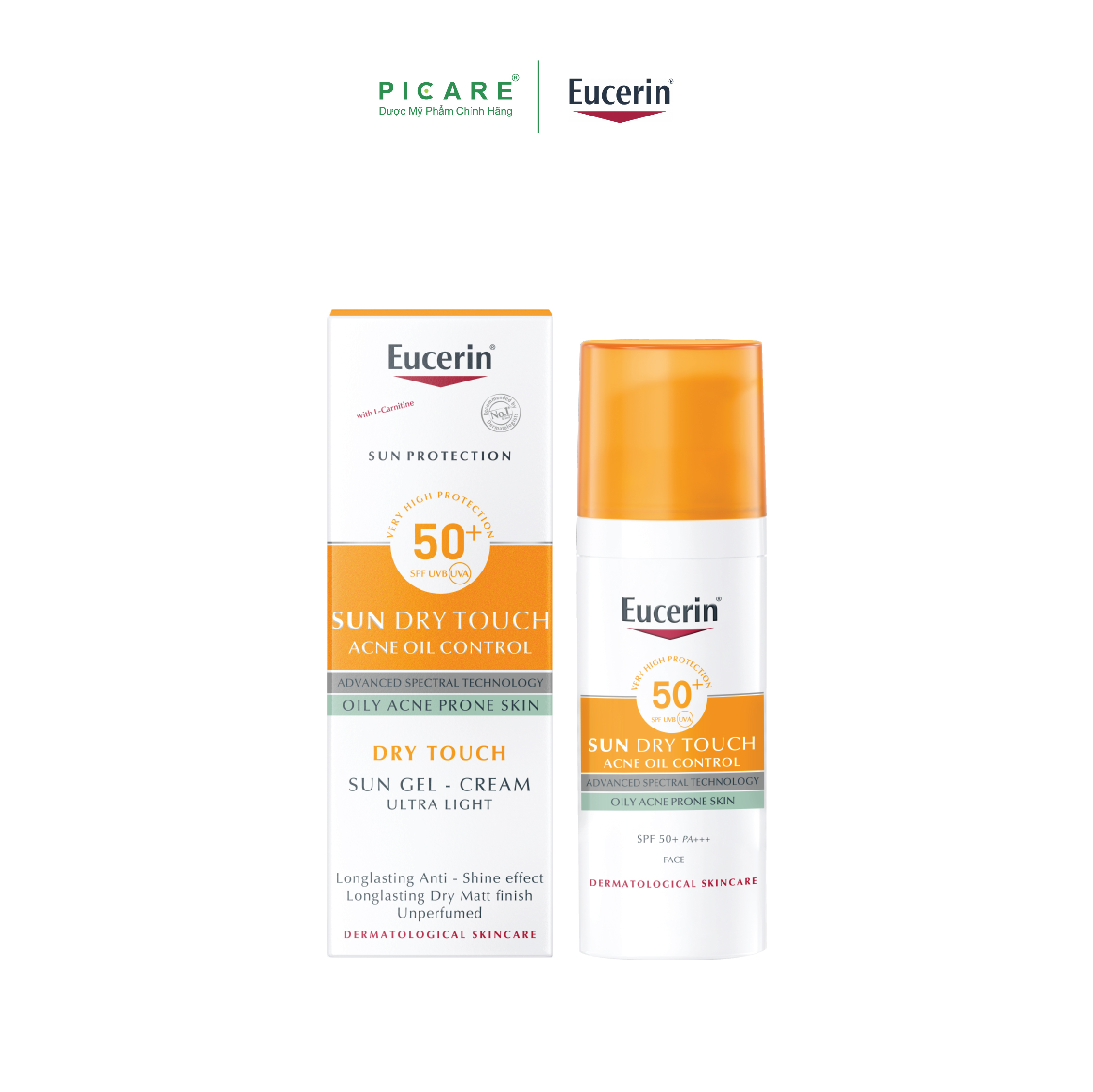 Gel Chống Nắng Cho Da Nhờn Mụn Eucerin Sun Gel-Cream Dry Touch Oil Control SPF50+ (50ml)