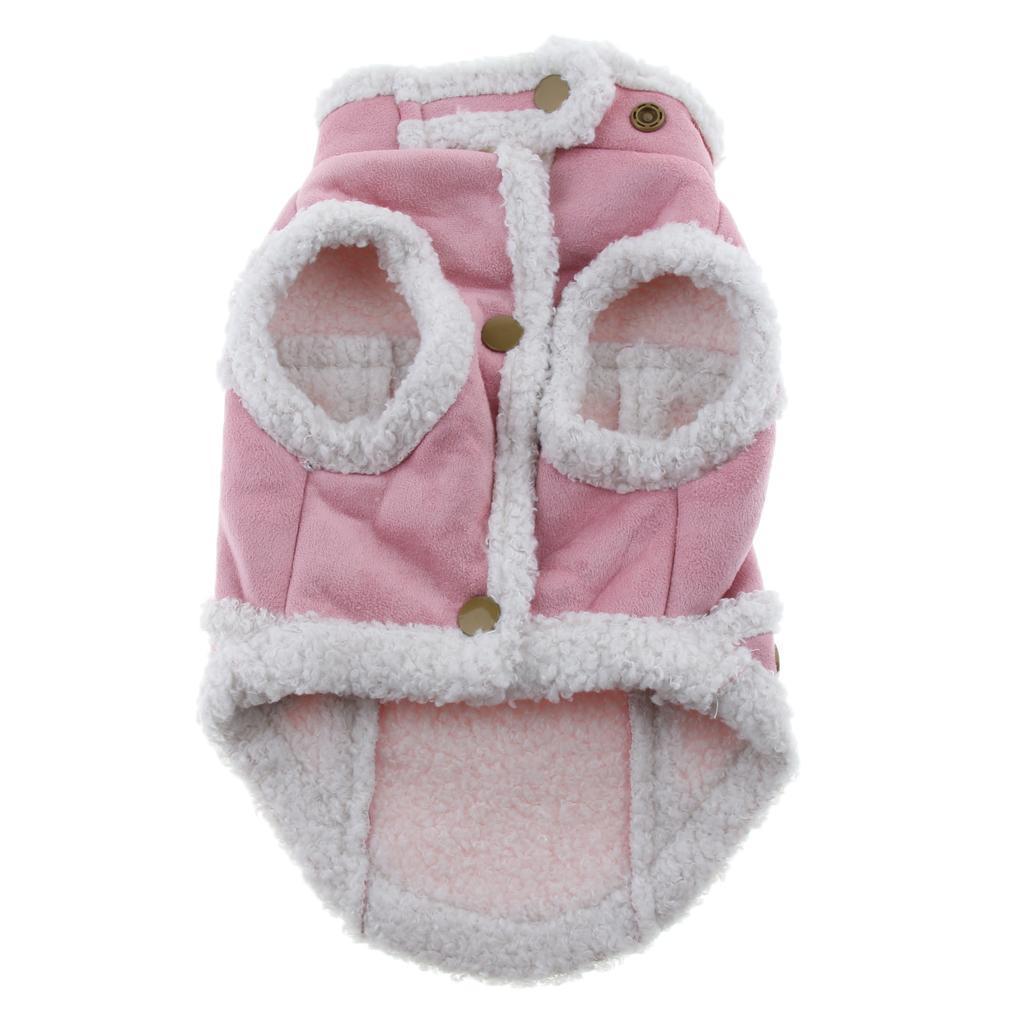 Autumn Winter Warm Pet Dog Clothes Plush Collar Coat Pet Vest Clothing