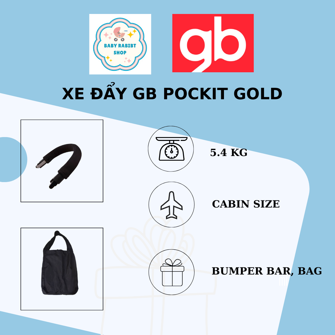 Xe đẩy du lịch gấp gọn GB POCKIT 3T 2023