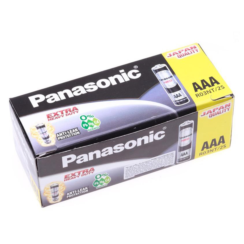 Pin Than Đen AAA Panasonic R03NT/2S-V (Hộp 60 Viên) - Hàng Chính Hãng