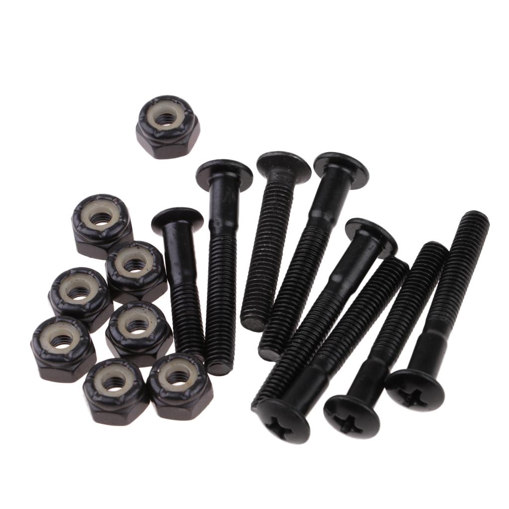 2x8 Pieces Skateboard Longboard Mounting Bolts Screws Nuts Hardware Set 35mm